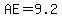 AE=9.2
