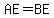 AE=BE