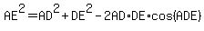AE%5E2=AD%5E2%2BDE%5E2-2AD%2ADE%2Acos%28ADE%29