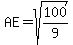 AE+=+sqrt%28100%2F9%29