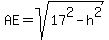 AE+=+sqrt%2817%5E2-h%5E2%29