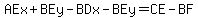 AEx%2BBEy-BDx-BEy=CE-BF