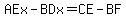 AEx-BDx=CE-BF