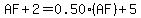 AF%2B2=0.50%28AF%29%2B5
