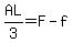 AL%2F3+=+F+-+f