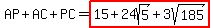 AP%2BAC%2BPC=highlight%2815%2B24sqrt%285%29%2B3sqrt%28185%29%29