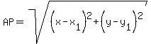AP=sqrt%28%28x-x%5B1%5D%29%5E2%2B%28y-y%5B1%5D%29%5E2%29