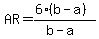 AR=%286%28b-a%29%29%2F%28b-a%29