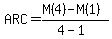 ARC=%28M%284%29-M%281%29%29%2F%284-1%29