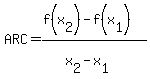 ARC=%28f%28x%5B2%5D%29-f%28x%5B1%5D%29%29%2F%28x%5B2%5D-x%5B1%5D%29