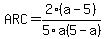 ARC=2%28a-5%29%2F5a%285-a%29