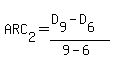 ARC%5B2%5D=%28D%5B9%5D-D%5B6%5D%29%2F%289-6%29
