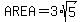 AREA+=+3%2Asqrt%285%29