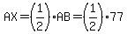 AX=%281%2F2%29AB=%281%2F2%29%2A77