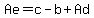 Ae=c-b%2BAd