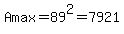 Amax=89%5E2=7921