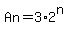 An+=+3%2A2%5En