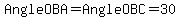 Angle+OBA=+Angle+OBC=30