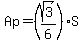Ap=%28sqrt%283%29%2F6%29%2AS
