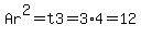 Ar%5E2=t3=+3%2A4=12