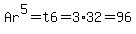 Ar%5E5=t6=3%2A32=96