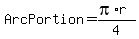 ArcPortion=%28pi%2Ar%29%2F4
