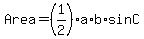 Area=%281%2F2%29%2Aa%2Ab%2AsinC