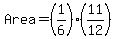 Area=%281%2F6%29%2811%2F12%29