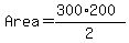 Area=%28300%2A200%29%2F2