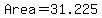Area=+31.225