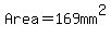 Area=169mm%5E2