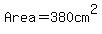 Area=380cm%5E2