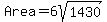 Area=6sqrt%281430%29