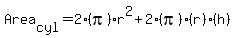 Area%5Bcyl%5D=2%28pi%29r%5E2%2B2%28pi%29%28r%29%28h%29