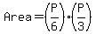 Area+=+%28P%2F6%29+%2A+%28P%2F3%29