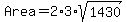 Area+=+2%2A3%2Asqrt%281430%29