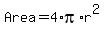 Area+=+4%2Api%2Ar%5E2