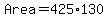Area+=+425%2A130