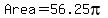 Area+=+56.25pi
