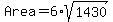 Area+=+6%2Asqrt%281430%29
