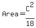 Area+=+C%5E2%2F18