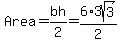 Area+=+bh%2F2+=+6%2A3sqrt%283%29%2F2