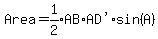 Area+=+expr%281%2F2%29%2AAB%2A%22AD%27%22%2Asin%28A%29