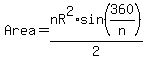 Area+=+nR%5E2%2Asin%28360%2Fn%29%2F2