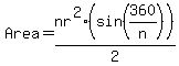Area+=+nr%5E2%28sin%28360%2Fn%29%29%2F2