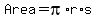 Area+=+pi%2Ar%2As