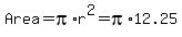 Area+=+pi%2Ar%5E2+=+pi%2A12.25