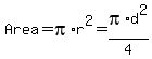 Area+=+pi%2Ar%5E2+=+pi%2Ad%5E2%2F4