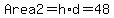Area2+=+h%2Ad+=+48