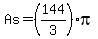 As=%28144%2F3%29pi